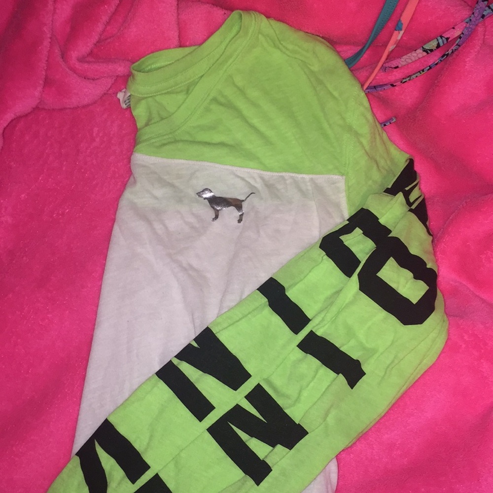 Pink v neck long sleeve